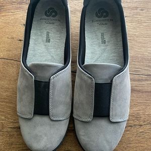 Clarks leather shoes with cloud steppers comfort insole 8.5 M